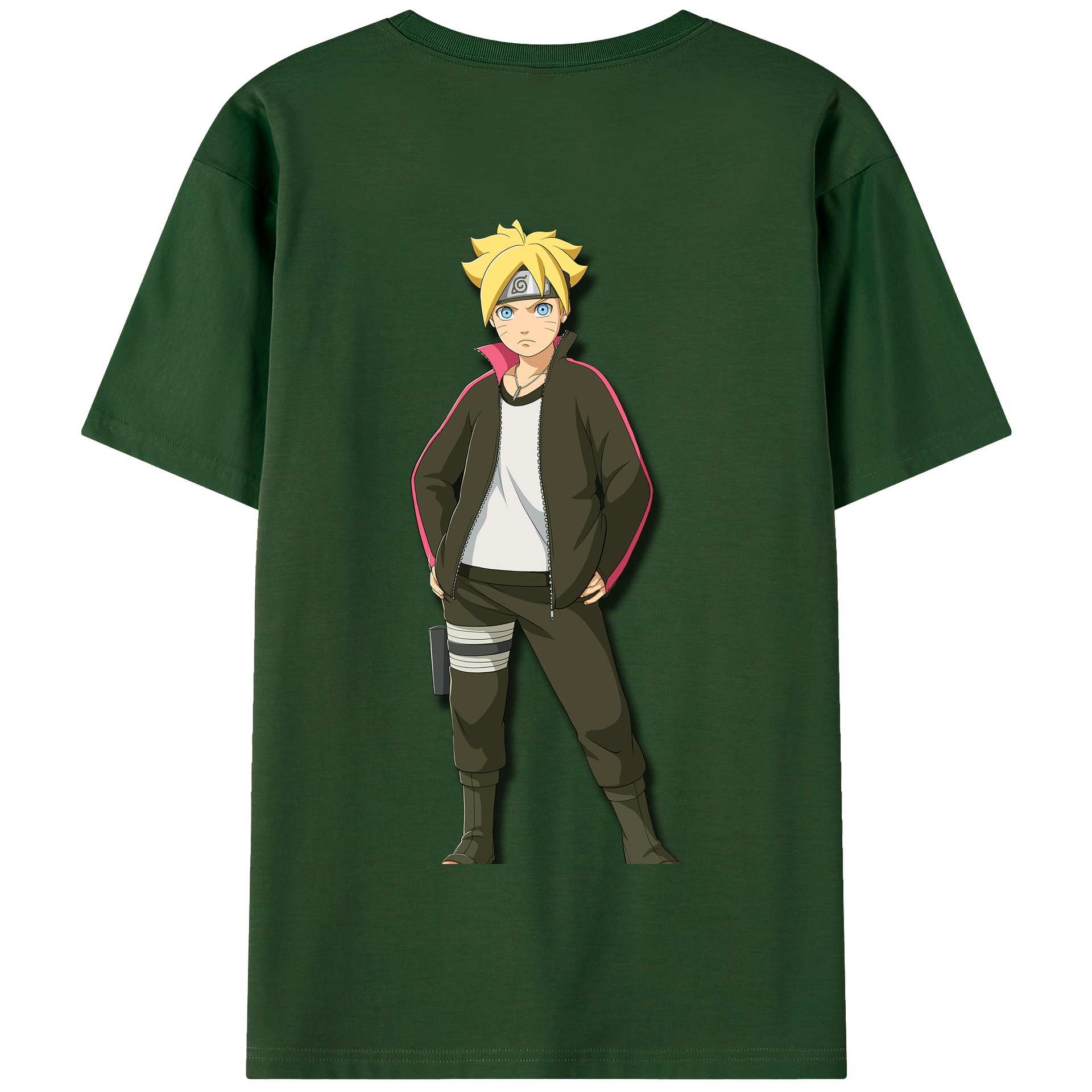 （画像用） NARUTO -ナルト- うずまき ボルト Uzumaki Boruto 綿100％半袖Tシャツ（背面プリント）